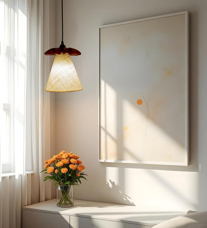 Elan Brown Wooden Single Hanging Lamp