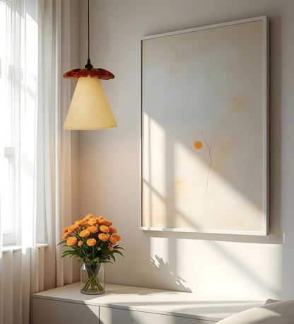 Elan Brown Wooden Single Hanging Lamp