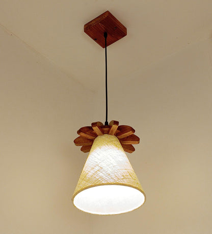 Elan Brown Wooden Single Hanging Lamp