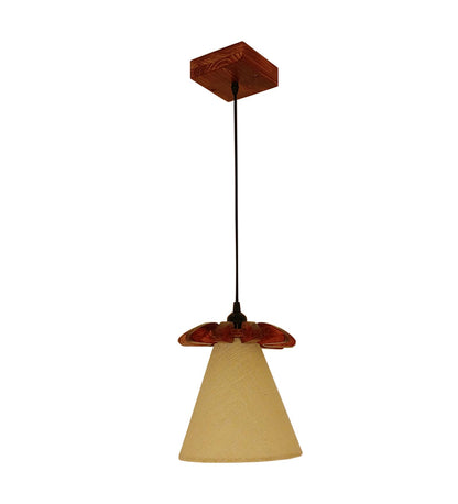 Elan Brown Wooden Single Hanging Lamp