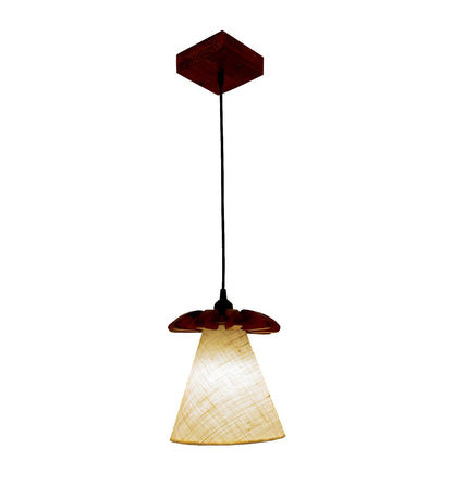 Elan Brown Wooden Single Hanging Lamp
