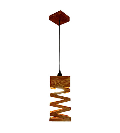 Bliss Brown Wooden Single Hanging Lamp