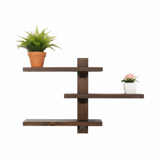 Fiona Wooden Wall Shelf Organiser